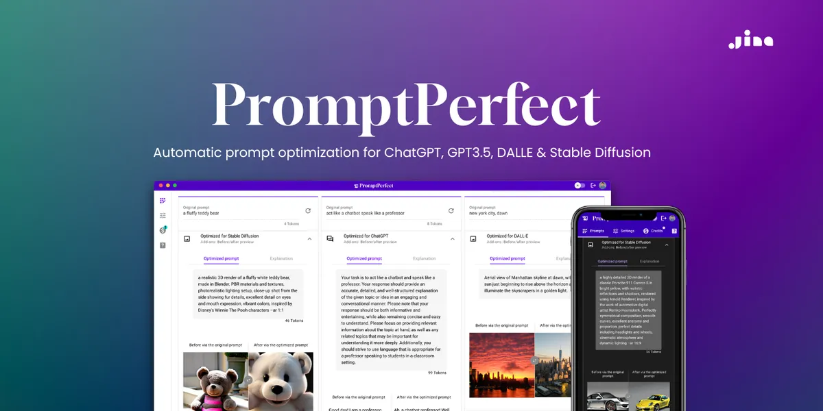 PromptPerfect : test de l'interface de ce prompt pour IA générative pour entreprise