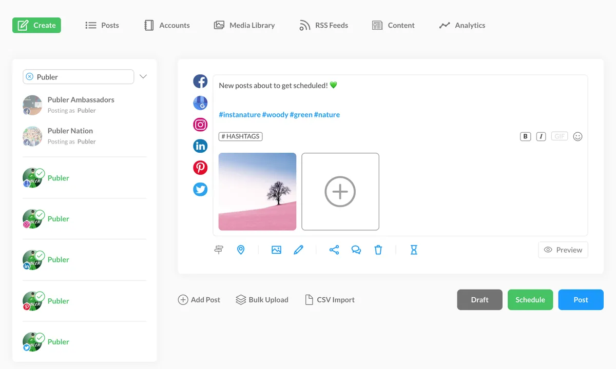 Publer : test de l'interface de ce logiciel d'analyse des réseaux sociaux pour entreprise Publer : test de l'interface de ce logiciel d'analyse des réseaux sociaux pour entreprise