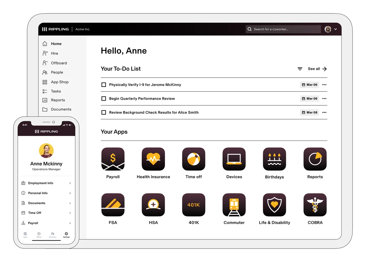 Rippling : test de l'interface de ce logiciel GIRH pour entreprise