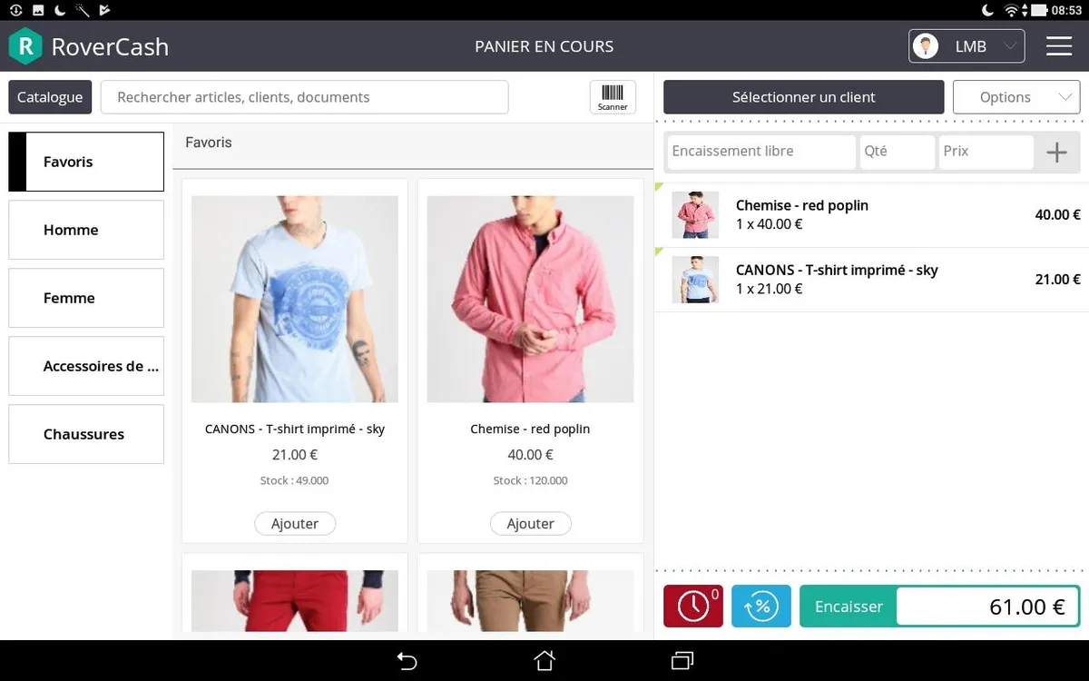 Rovercash : test de l'interface de ce logiciel de caisse et point de vente pour entreprise Rovercash : test de l'interface de ce logiciel de caisse et point de vente pour entreprise