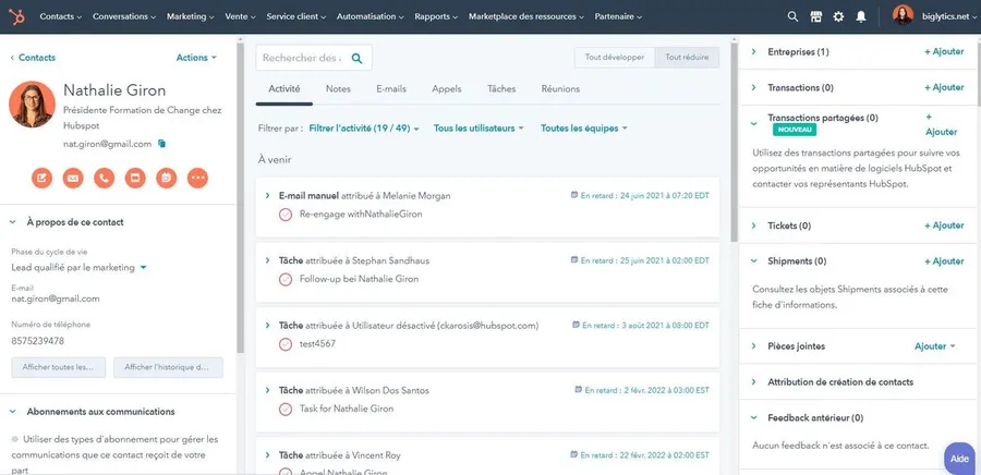 Sales Hub : fonction - CRM Sales Hub : fonction - CRM