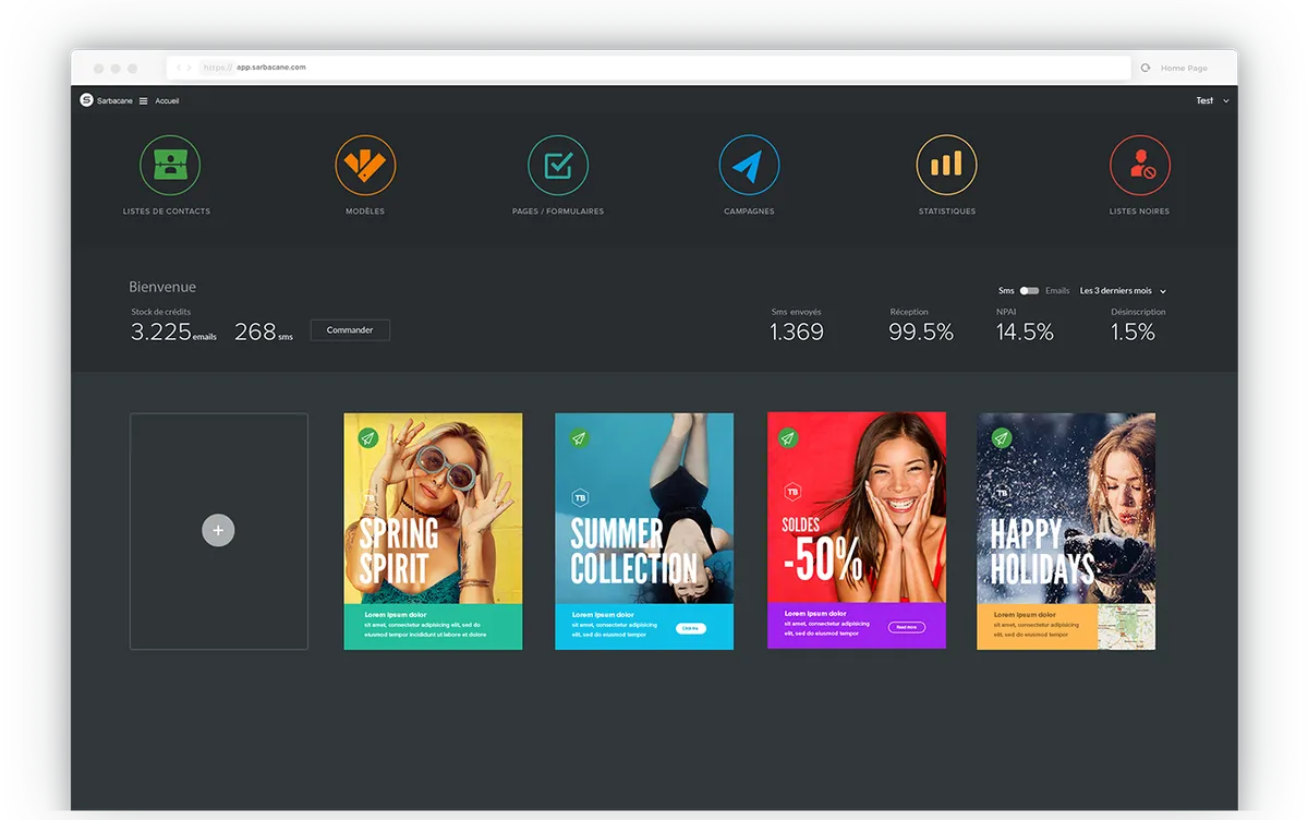 Sarbacane : test de l'interface de ce logiciel d'emailing / newsletters pour entreprise Sarbacane : test de l'interface de ce logiciel d'emailing / newsletters pour entreprise