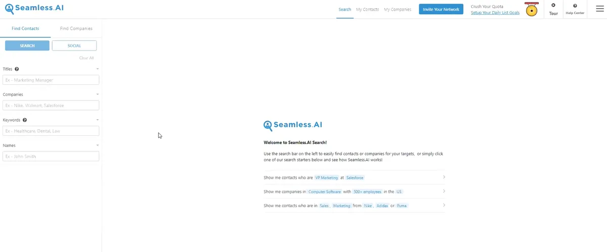 Seamless.ai : test de l'interface de ce logiciel de gestion de leads pour entreprise Seamless.ai : test de l'interface de ce logiciel de gestion de leads pour entreprise