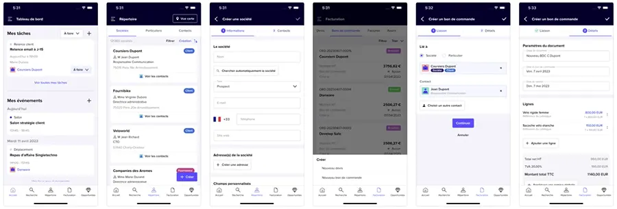 Sellsy : application mobile Sellsy : application mobile