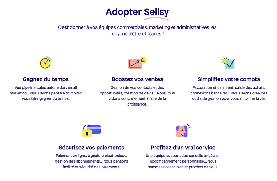 Sellsy : avantages Sellsy : avantages
