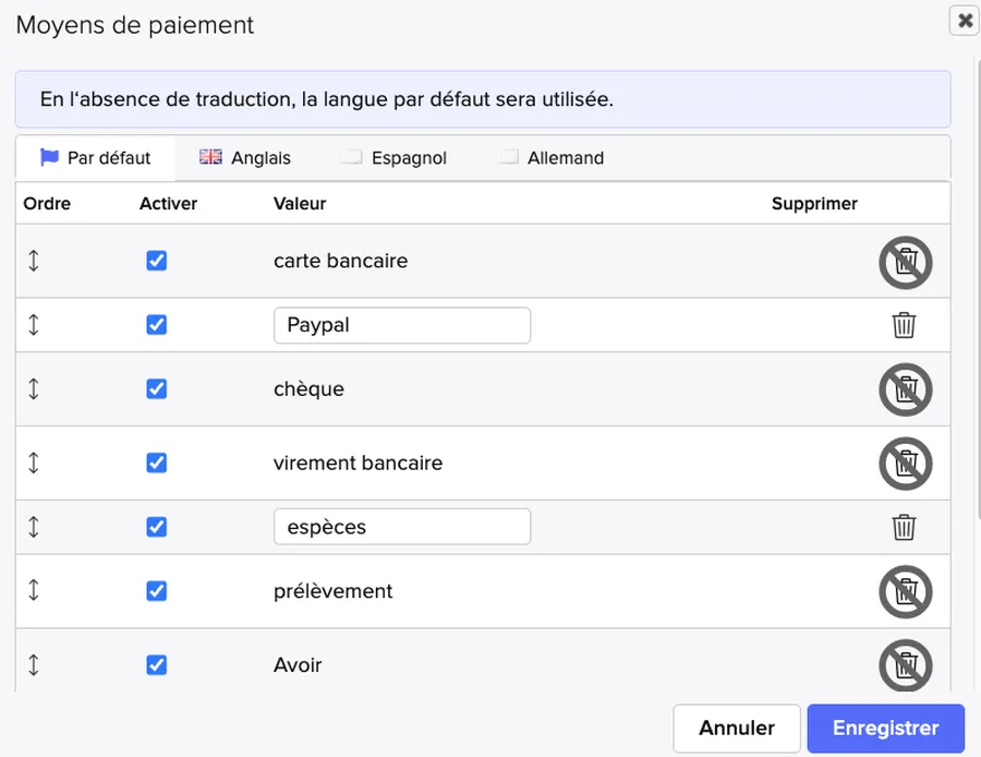 Sellsy Facturation et Gestion : aperçu moyens de paiement Sellsy Facturation et Gestion : aperçu moyens de paiement