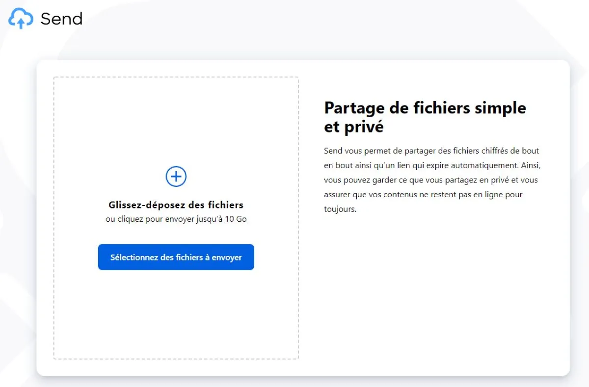 Send : test de l'interface de ce logiciel de transfert de fichiers pour entreprise Send : test de l'interface de ce logiciel de transfert de fichiers pour entreprise