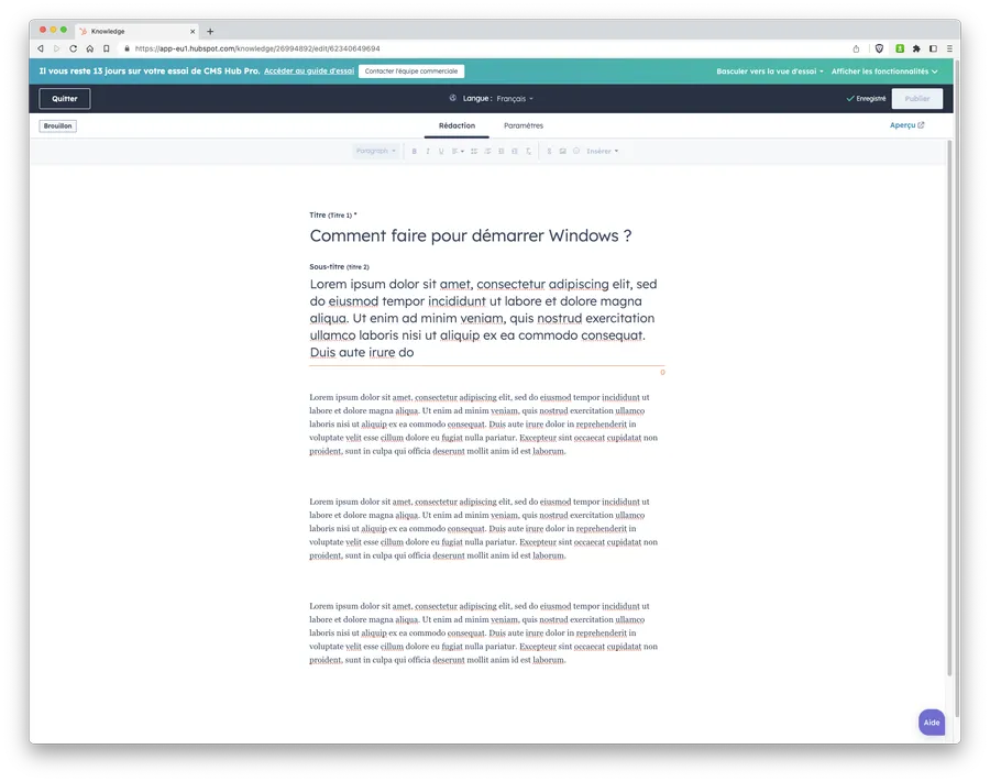 Service Hub : fonction premium - base de connaissances Service Hub : fonction premium - base de connaissances