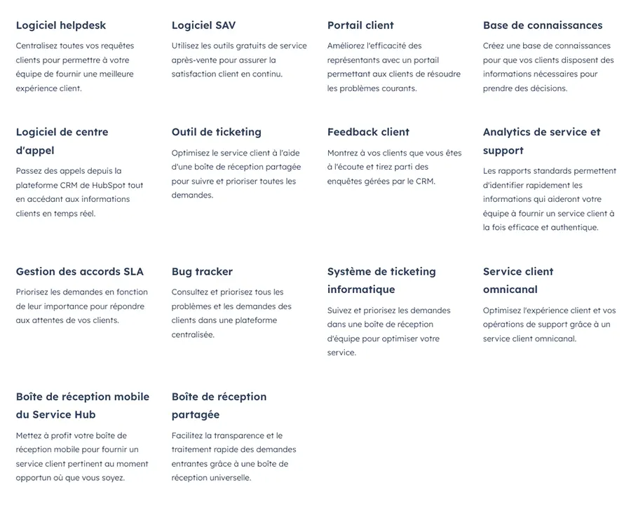 Service Hub : les services et fonctions Service Hub : les services et fonctions