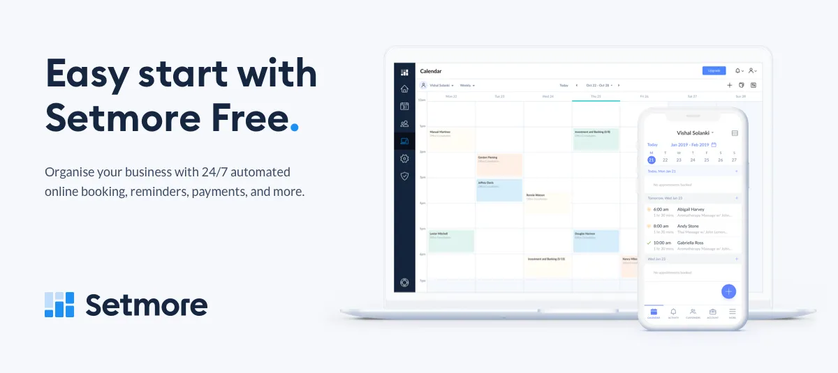 SetMore : test de l'interface de ce logiciel de réservation pour entreprise