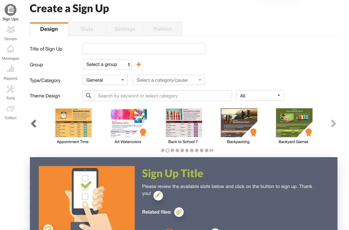 SignUpGenius : test de l'interface de ce logiciel de gestion des bénévoles et volontaires pour entreprise