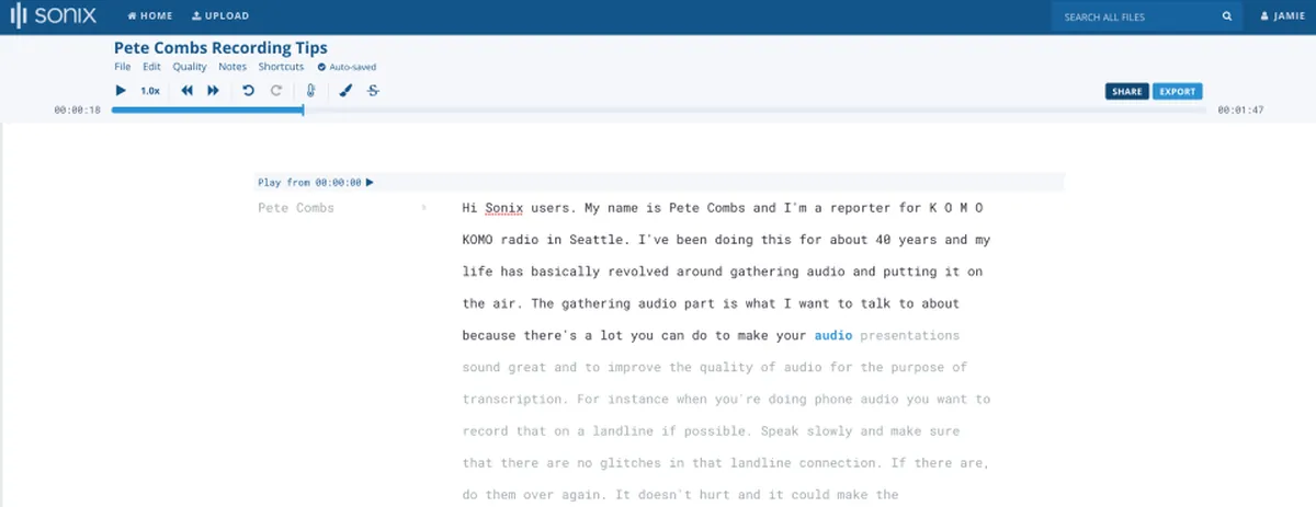 Sonix : test de l'interface de ce logiciel de transcription pour entreprise Sonix : test de l'interface de ce logiciel de transcription pour entreprise