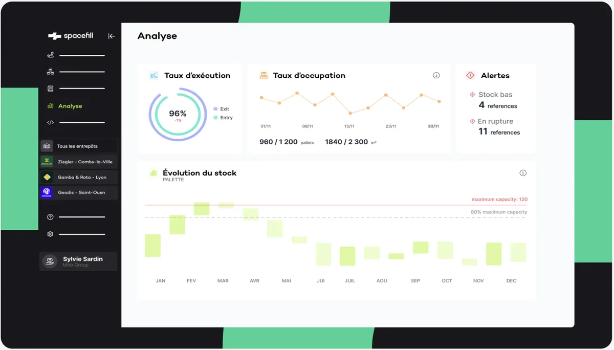 Spacefill : test de l'interface de ce logiciel de logistique tierce pour entreprise