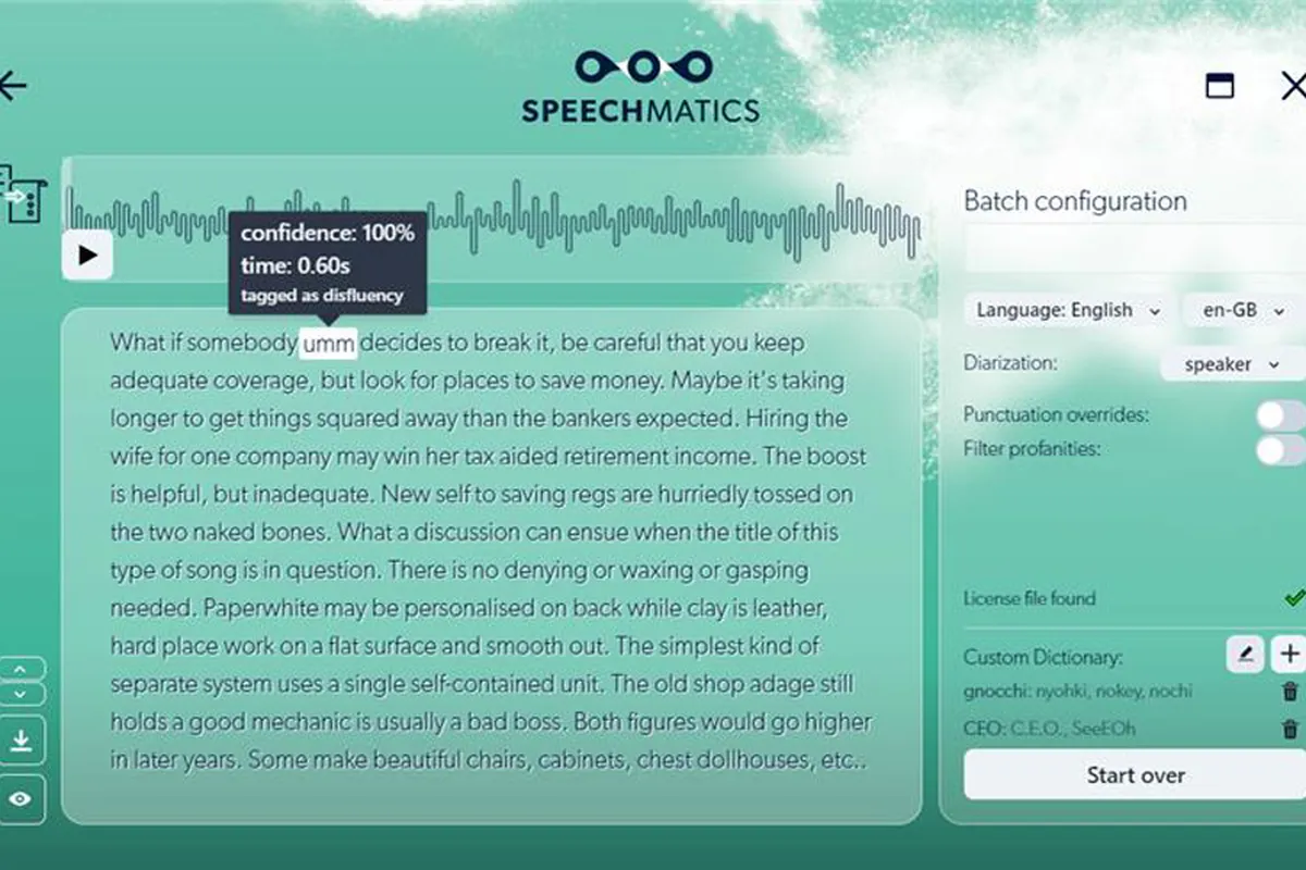 Speechmatics : test de l'interface de ce logiciel de dictée / reconnaissance vocale pour entreprise Speechmatics : test de l'interface de ce logiciel de dictée / reconnaissance vocale pour entreprise