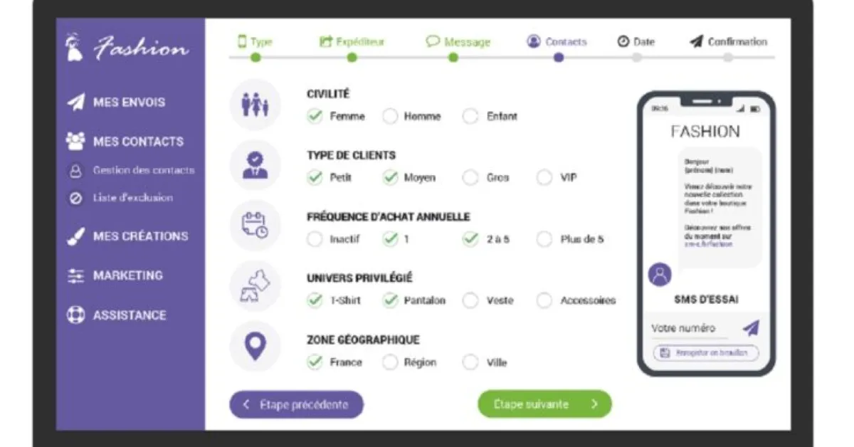 Spot-Hit : test de l'interface de ce logiciel d'envoi de SMS marketing pour entreprise