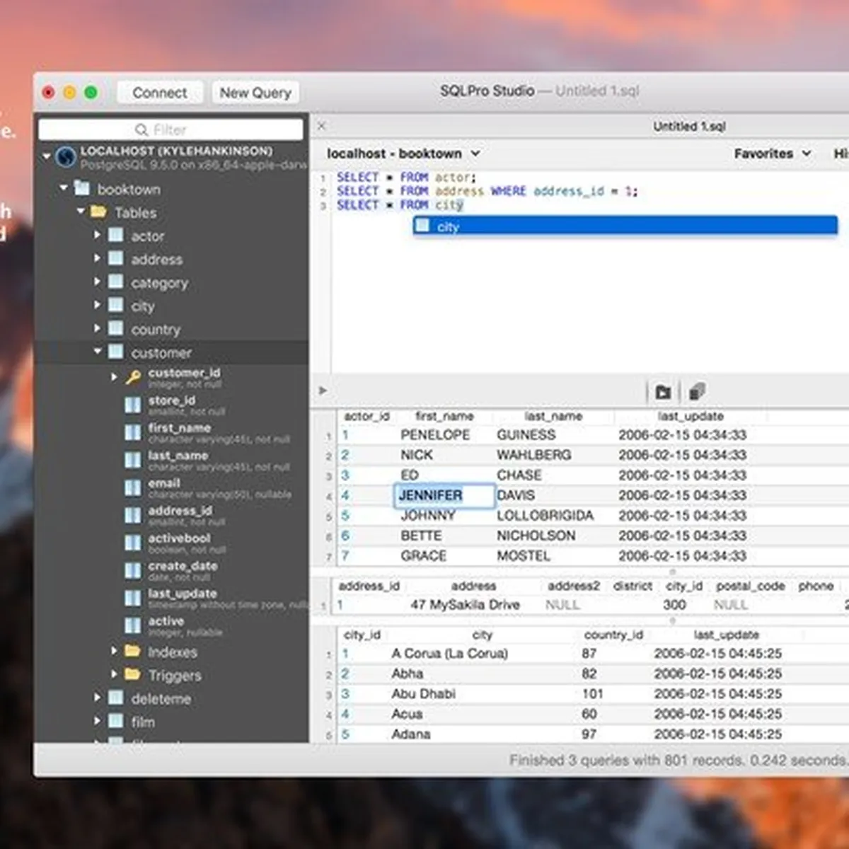 SQLPro Studio : test de l'interface de ce logiciel de gestion de bases de données pour entreprise