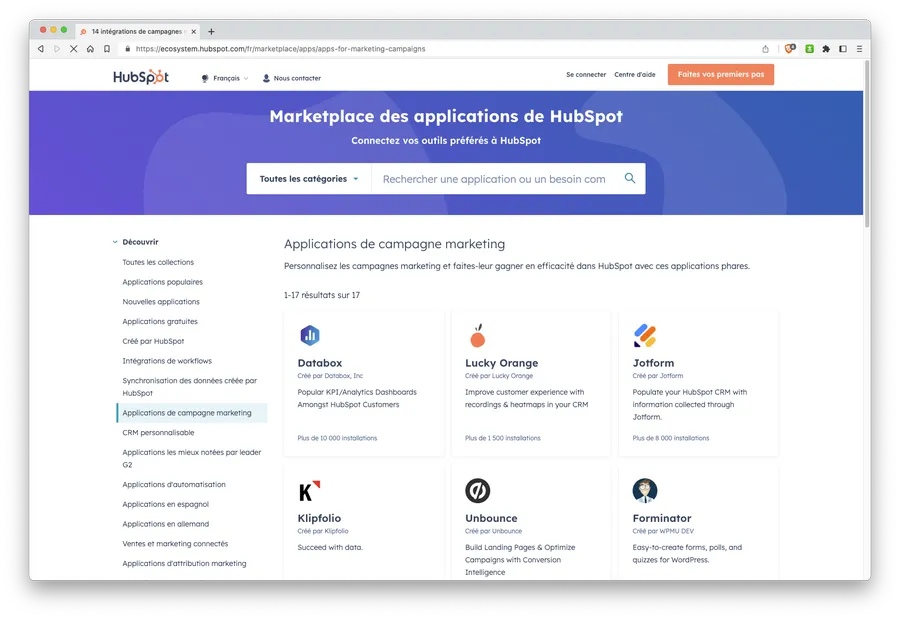 Suite CRM de HubSpot : la marketplace des intégrations tierces Suite CRM de HubSpot : la marketplace des intégrations tierces
