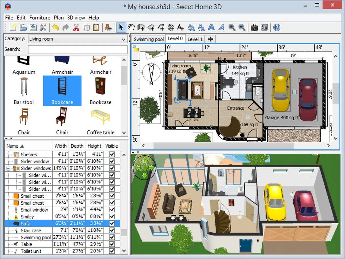 Sweet Home 3D : test de l'interface de ce logiciel d'architecture 3D pour entreprise