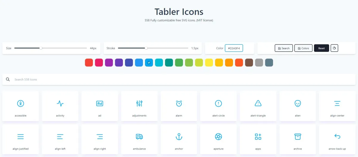 Tabler Icons : test de l'interface de cette banque d'icônes pour entreprise Tabler Icons : test de l'interface de cette banque d'icônes pour entreprise