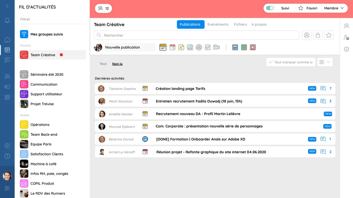 Talkspirit : test de l'interface de ce logiciel de réseau social d'entreprise pour entreprise Talkspirit : test de l'interface de ce logiciel de réseau social d'entreprise pour entreprise
