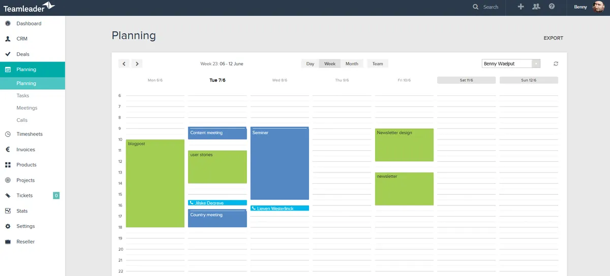 Teamleader : test de l'interface de ce logiciel CRM pour entreprise