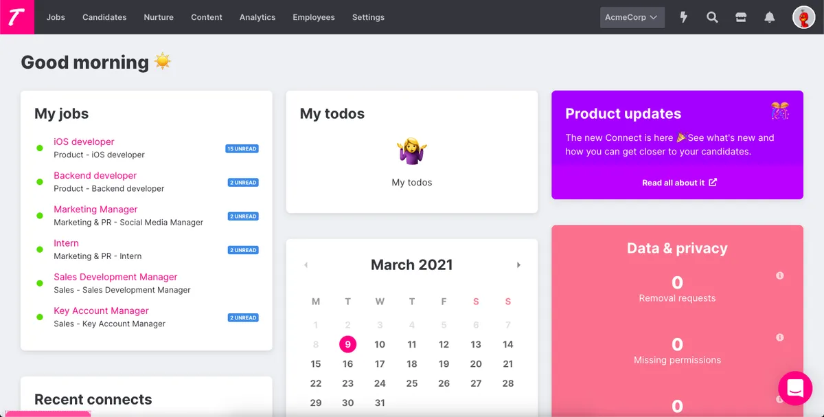 Teamtailor : test de l'interface de ce logiciel de recrutement ATS pour entreprise Teamtailor : test de l'interface de ce logiciel de recrutement ATS pour entreprise