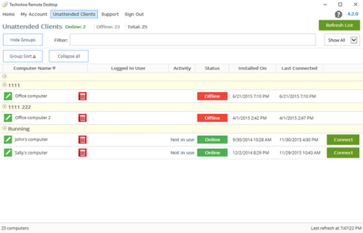 Techinline Remote Desktop : test de l'interface de ce logiciel d'assistance à distance pour entreprise
