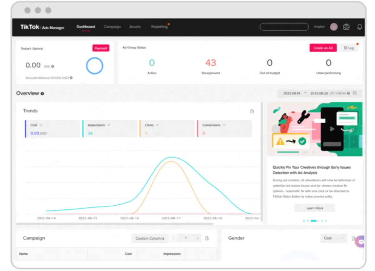 TikTok for Business : test de l'interface de ce logiciel de publicité sur les réseaux sociaux pour entreprise TikTok for Business : test de l'interface de ce logiciel de publicité sur les réseaux sociaux pour entreprise