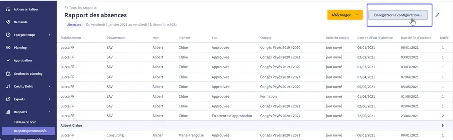 Timmi Absences : aperçu rapport sur les absences Timmi Absences : aperçu rapport sur les absences
