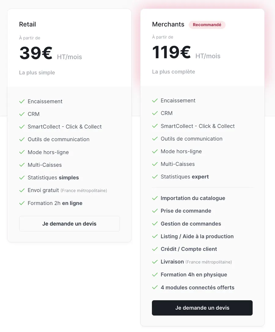 Toporder : prix
