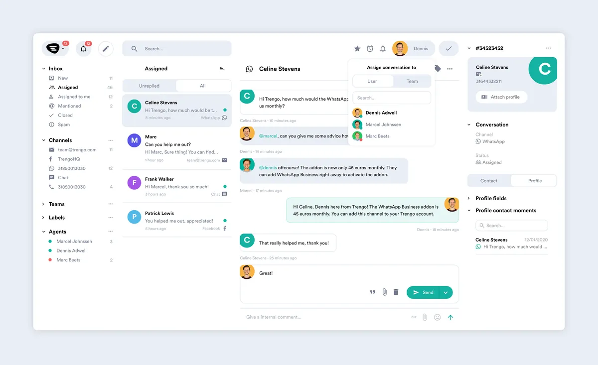 Trengo : test de l'interface de cette messagerie électronique / Webmail pour entreprise Trengo : test de l'interface de cette messagerie électronique / Webmail pour entreprise