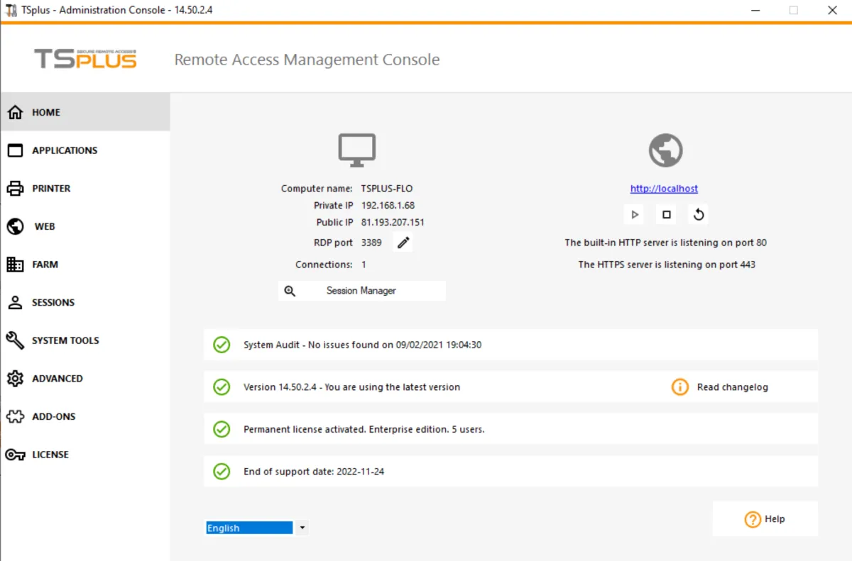 TSplus Remote Support : test de l'interface de ce logiciel d'assistance à distance pour entreprise TSplus Remote Support : test de l'interface de ce logiciel d'assistance à distance pour entreprise