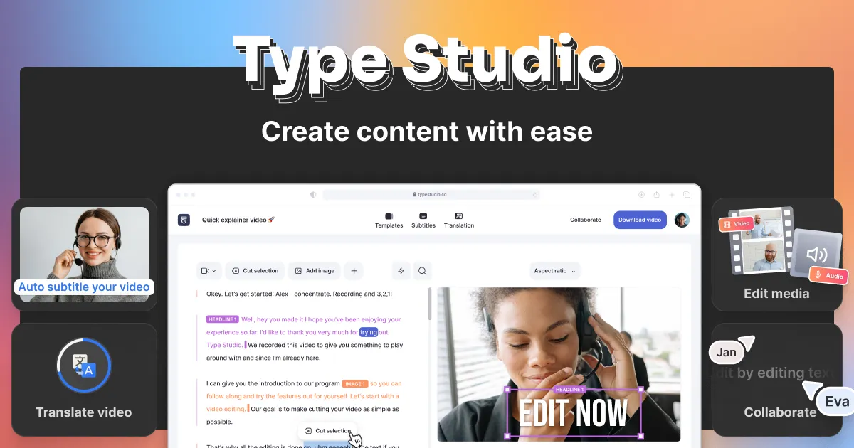 Type Studio : test de l'interface de ce logiciel de podcast par IA pour entreprise Type Studio : test de l'interface de ce logiciel de podcast par IA pour entreprise