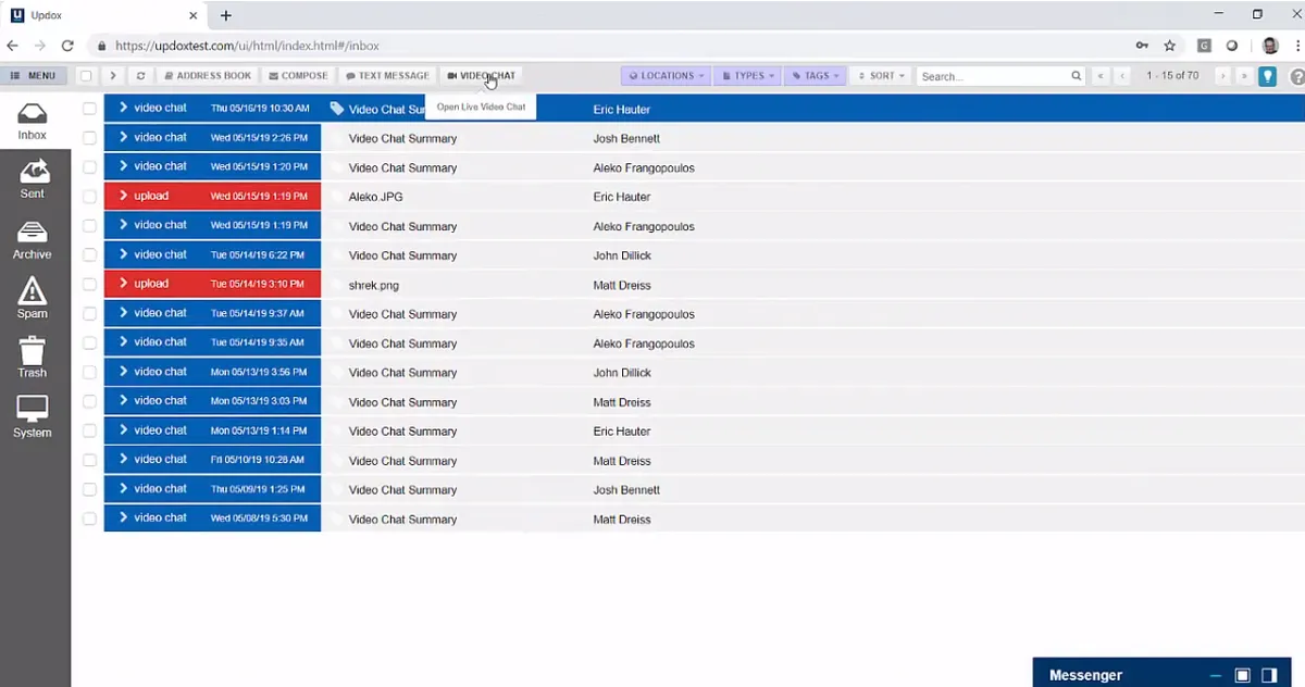 Updox : test de l'interface de ce logiciel pour la santé pour entreprise Updox : test de l'interface de ce logiciel pour la santé pour entreprise