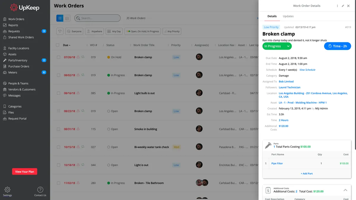 UpKeep : test de l'interface de ce logiciel GMAO / CMMS / maintenance préventive pour entreprise UpKeep : test de l'interface de ce logiciel GMAO / CMMS / maintenance préventive pour entreprise