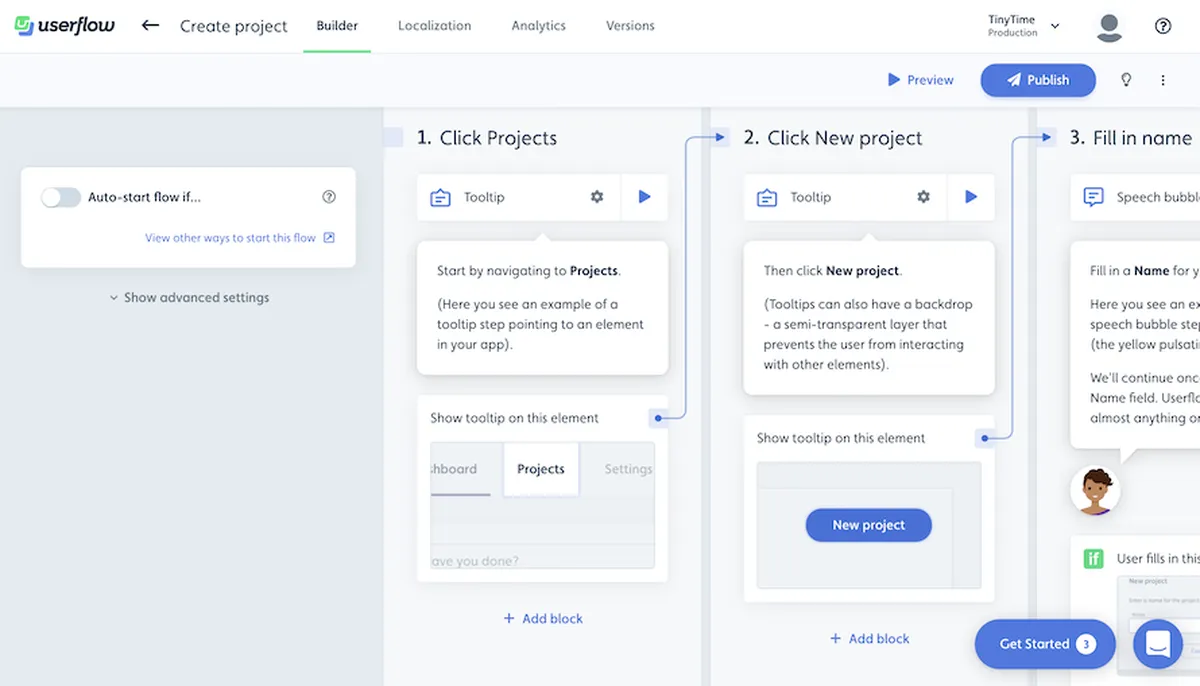 Userflow : test de l'interface de ce logiciel d'onboarding / accueil des clients pour entreprise Userflow : test de l'interface de ce logiciel d'onboarding / accueil des clients pour entreprise