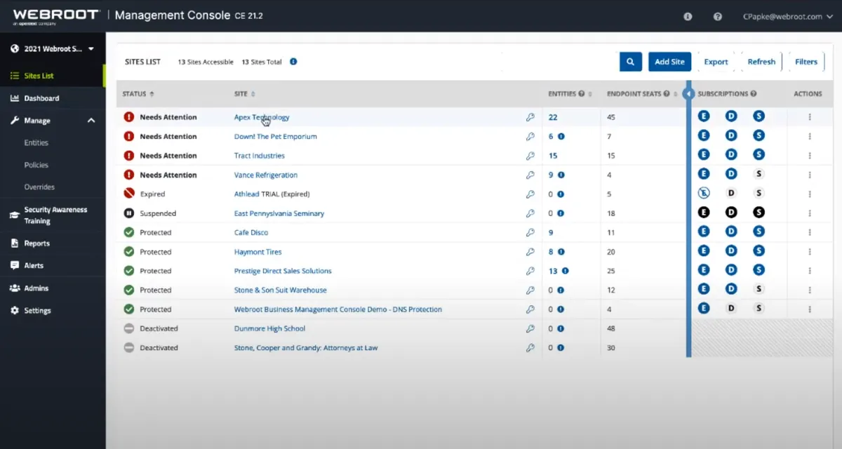 Webroot DNS Protection : test de l'interface de ce outil DNS pour entreprise Webroot DNS Protection : test de l'interface de ce outil DNS pour entreprise