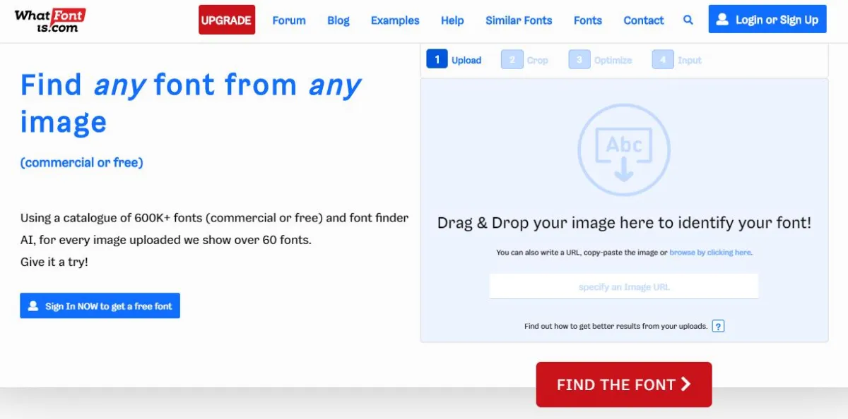 WhatFontIs : test de l'interface de ce logiciel de typographie / polices de caractères / webfont pour entreprise WhatFontIs : test de l'interface de ce logiciel de typographie / polices de caractères / webfont pour entreprise