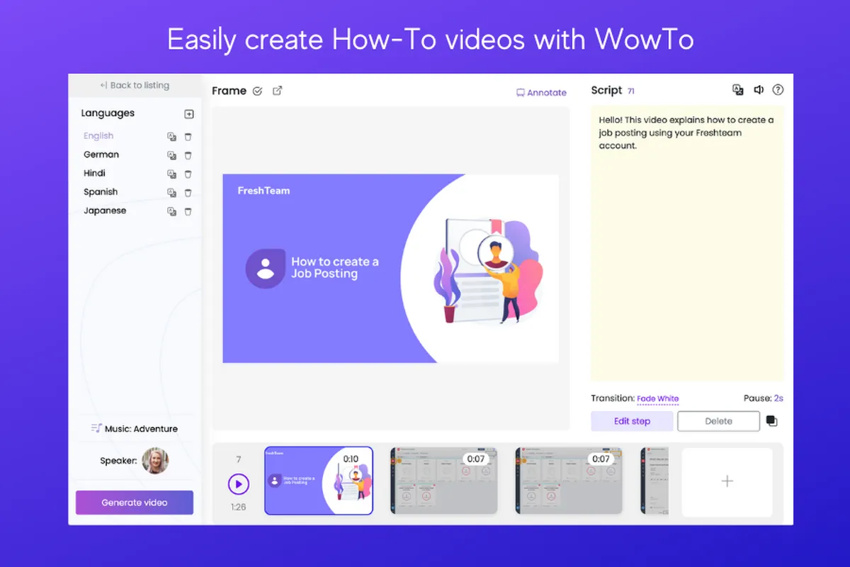 WowTo : test de l'interface de ce logiciel de création de guide d'utilisation / documentation technique pour entreprise WowTo : test de l'interface de ce logiciel de création de guide d'utilisation / documentation technique pour entreprise