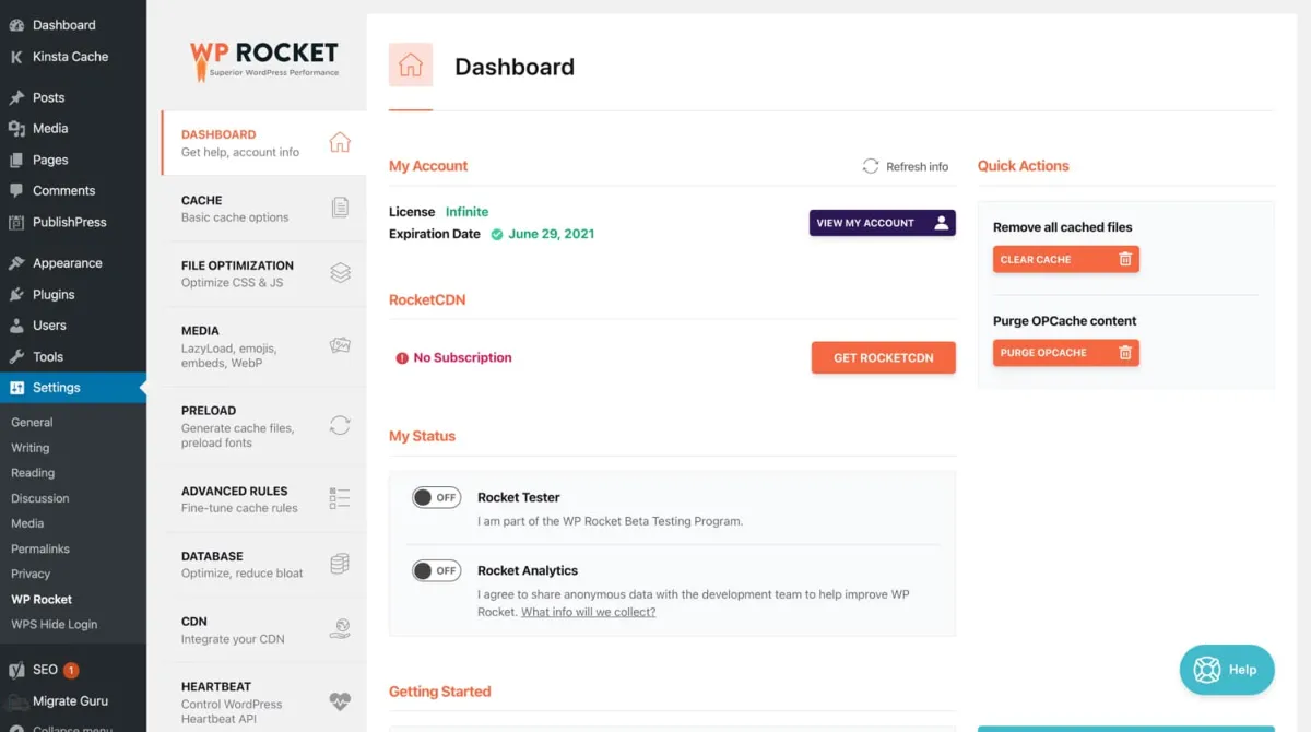 WP Rocket : test de l'interface de ce logiciel d'optimisation de site web pour entreprise WP Rocket : test de l'interface de ce logiciel d'optimisation de site web pour entreprise