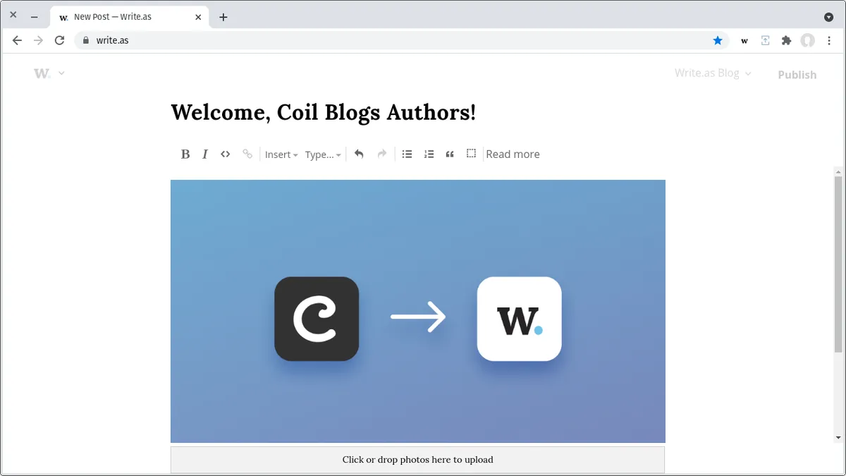 Write.as : test de l'interface de cette plateforme de blog pour entreprise Write.as : test de l'interface de cette plateforme de blog pour entreprise