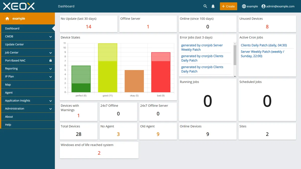XEOX : test de l'interface de ce logiciel de gestion des actifs informatiques pour entreprise XEOX : test de l'interface de ce logiciel de gestion des actifs informatiques pour entreprise