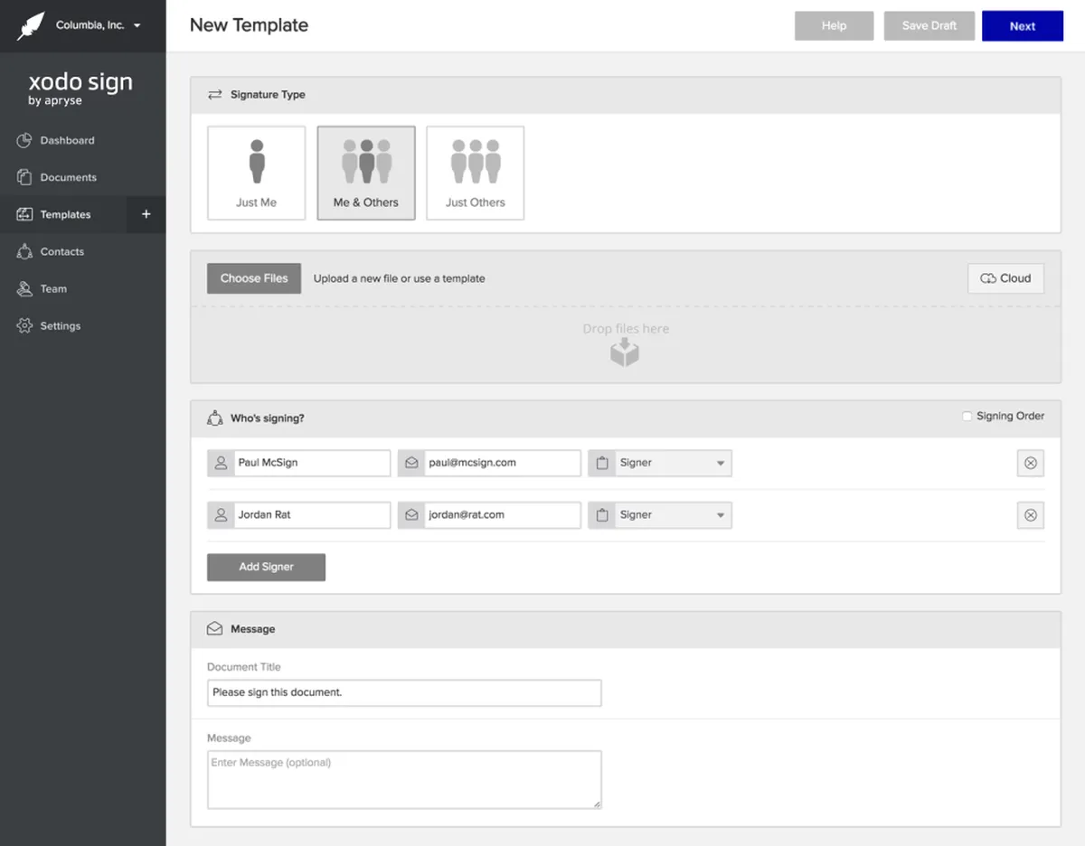 Xodo Sign : test de l'interface de ce logiciel de signature électronique pour entreprise