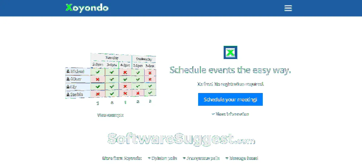 Xoyondo : test de l'interface de ce logiciel de réunion pour entreprise Xoyondo : test de l'interface de ce logiciel de réunion pour entreprise