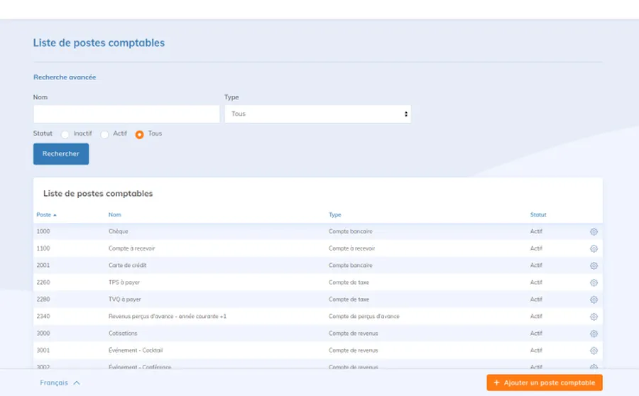 Yapla : capture d'écran comptabilité 1 Yapla : capture d'écran comptabilité 1